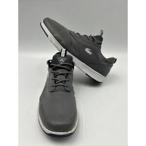 Lacoste Light 2.0 HTB Gray White Sport Lace-Up Sneaker Shoes Men's US Size 10.5